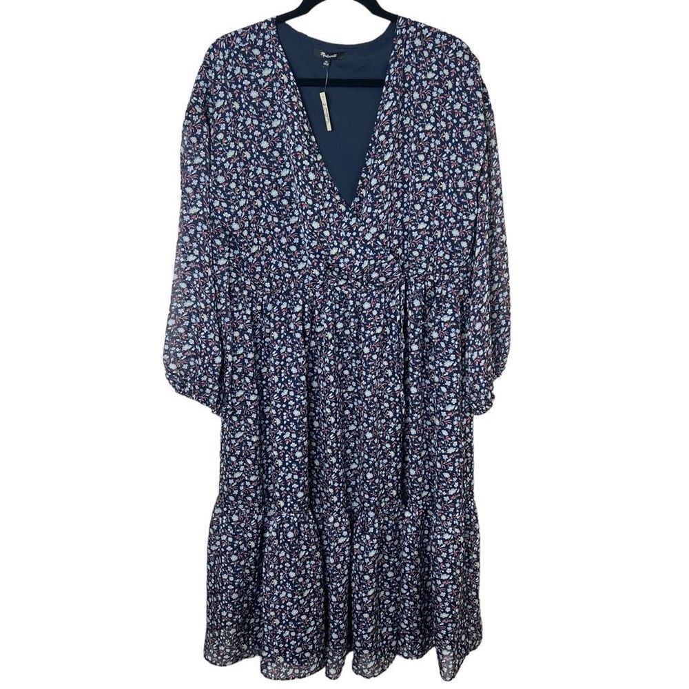 Madewell Tie-Waist Midi Dress in Harvest Vine